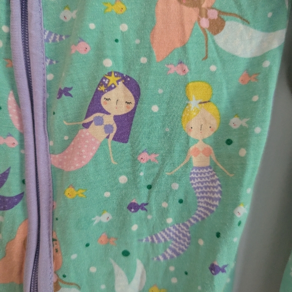 Little Sleepies 2T Mermaid Magic Mint Purple Pen Mark - Picture 5 of 7